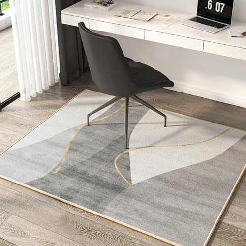 Odot Alfombra para Silla de Escritorio Moderno Alfombrilla Protectora para Suelos Alfombra Silla Ruedas Antideslizante Gaming Tapete de Protección para Parqué y Suelos Duros (Geométrico,120x120cm)