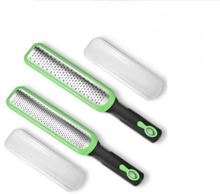 2-Piece Grater Set for Kitchen Ginger, Garlic, Nutmeg, Citrus, Garlic, Orange, Chocolate, Vegetables, and Fruits; Kitchen Cheese and Vegetable Slicer; Cheese Shavings and Stainless Steel Dehusker; Kit