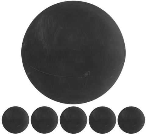 GARVALON Lot de 6 Balles D'entraînement de Racquetball en Caoutchouc Noir à Rebond Élevé, Balles Rebondissantes pour Squash, Adaptées aux Jeux D'intérieur et D'extérieur, pour Garçon