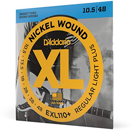 D'Addario XL Nickel EXL110+ Electric Guitar Strings, 10.5-48