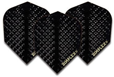 Black Dimplex Dart Flights 4 Sets pro Pack (12 Flights insgesamt)