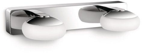 Philips myBathroom LED-Wandleuchte Silk 2-flammig 2,5 W, chrom 340471116