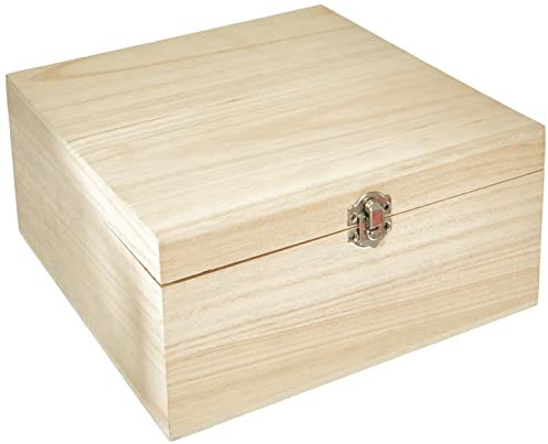 Zeller 15126 Scatola Portaoggetti, Legno, Beige, 23x23x10.5 cm