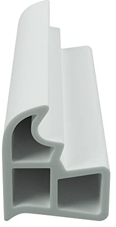 DIWARO® Stahlzargen-Dichtung SZ108 | weiß oder grau | 5 lfm für Haus- und Innentüren. Zum Schallschutz und abdichten der Tür. Bestehend aus TPE (Thermoplastischen Elastomer) (weiß)