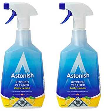 ASTONISH - Detergente per cucina con grilletto 750 ml - Confezione da 2