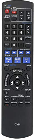 New N2QAYB000197 Replace Remote Fit for Panasonic DVD Recorder DMR-EZ48V DMR-EZ485V DMR-EZ48 DMR-EZ485 DMR-EZ48VK DMR-EZ485VK
