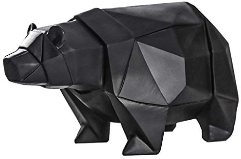 Sparschwein Schwarz Schöne Münzbank Harz Desktop Ornament Dekoration Kinder Freunde Familie Geburtstagsgeschenke (Color : Black, Size : 18.5×9.5cm)
