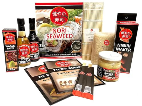 Seba Garden SUKOYAKA Sushi Making Kit- 9-Piece Complete Sushi Set, Ideal for Trying or as a Gift - Multi Language to do Guide