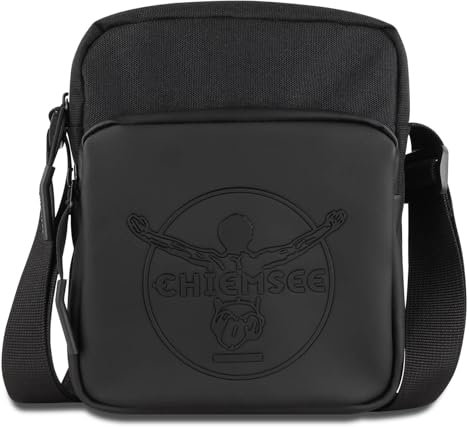 Chiemsee Track n Day Kleine Umhängetasche für Herren, Schultertasche Messenger Bag Kuriertasche, Schwarz