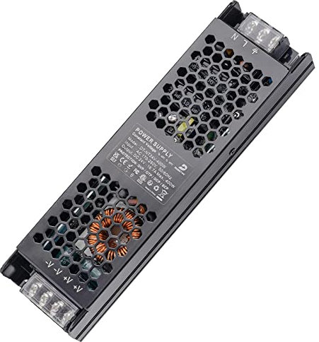 DUSKTEC LED Netzteil 400W 24V LED Trafo 16.67A, LED Transformator AC 220 230V auf DC 24 Volt Treiber, Konstantspannung Niedervolttrafo für Birnen Lichtstreifen Lampen Displays CCTV