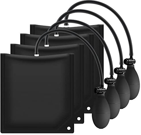 Bomoya 4 Stück Montagekissen Luftkissen - Luftkissen Montagekissensatz Air Pump Wedge von 200kg Fenstermontage Luftkeilpumpe Luftgepolsterte für die Türfenstermontage und Autoreparatur Montagehilfe