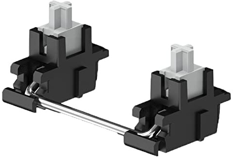 GATERON Plate Mounted V2 Stabilizer for 60% Mechanical Keyboard Satellite Switch 7U 6.25U 2U(Silver)