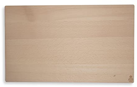 WEITZ Schneidebrett aus Buchenholz, 50x30x2,5cm | Tranchierbrett, Dick und glatt, Ohne Rille, Robust, Made in Germany