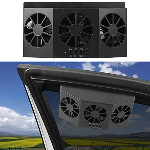 Kimiss Ac16 Ventilateur de voiture chauffant pour fenêtre Noir ABS