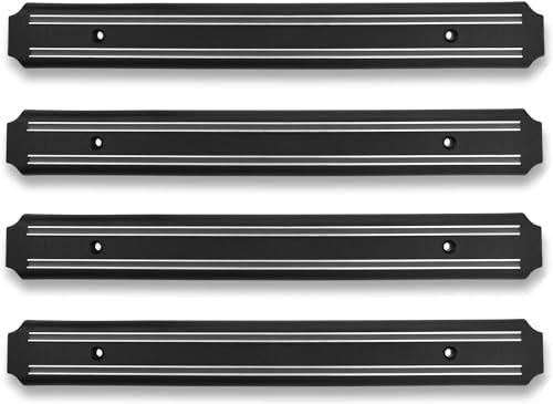 Magnetic Knife Strips(15 Inch X Set Of 2) Magnetic Knife Storage Strip, Knife Holder, Knife Rack, Knife Strip, Kitchen Utensil Holder, Tool Holder, Multipurpose Magnetic Knife Rack (plastics-1, 4pcs)