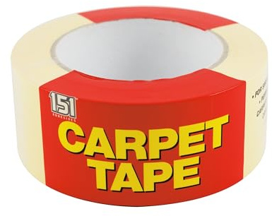 SuperGift.com 48 x25m Carpet Tape - Multi-purpose Strong Adhesive Tape - Heavy Duty - Multi-purpose Adhesive for DIY & Flooring