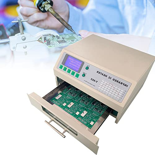 Station de soudage Professionnelle 800 W, Four à Refusion, Chauffage Infrarouge IC, Machine à souder pour épreuves de Soudure PCB SMT, Zone de soudage 180 x 235 mm, 0-280 ℃