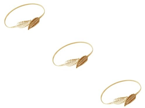VALICLUD 3stücke Goldene Blattform Taillengürtel Für Damen Elastischer Dekorativer Stretchgürtel Mit Metallakzenten Für Hochzeiten Und Besondere Anlässe Verstellbar Und Langlebig