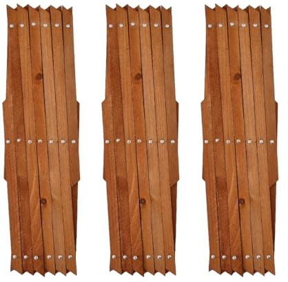 KANTA Wooden Trellis Expandable Expanding Garden Trellises Riveted Climbing Plants Decoration Plant Partitioning Trellis Wall Panel For Small Animals Pack Of 3 (1.8 x 0.3m KL2002)