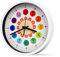 Reloj de pared para niños, reloj de pared para habitación infantil, silencioso, sin ruido de tictac, 20,3 cm, números de colores, fácil de leer, reloj analógico para niños para aprender la hora, reloj