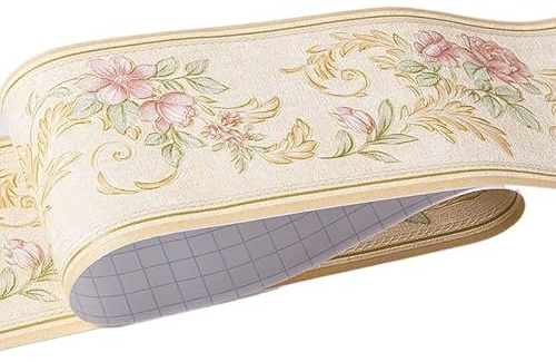 cenefas Autoadhesivas Pared Papel Tapiz de líneas de Cintura Impermeable de 5M, línea de rodapié autoadhesiva for baño, decoración de zócalo, Adhesivo for Bordes de Suelo de Pasillo(1)