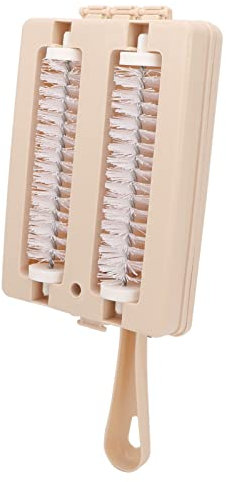 BSTCAR Spazzatrice per Tappeti Spazzatrice per Divani a Doppio Rullo Portatile Spazzatrice per Detriti per Tappeti Raccoglitore di Detriti per Capelli per Tavolo Lenzuolo Vestiti Divano