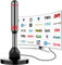 2024 Newest Indoor Aerial for Smart TV with Signal Booster - Digital Aerial for Freeview TV, 560+ Miles Long Range Support, 4K 1080P, Magnetic Base, 16.4FT Coax Cable