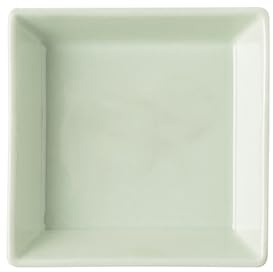 FSSTUD Vassoio quadrato in ceramica per gioielli, piatto espositore per anelli, piccolo orecchino piatto, organizer per chiavi, elegante collana, ciotola, vassoio decorativo per bagno, cucina, verde