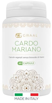 Graal Cardo Mariano Fegato 1000 mg - Depurativo Fegato Naturale con Silmarina, Sostegno per la Funzione Epatica, Formula Vegana e Senza Additivi, Ideale per Detox Quotidiano