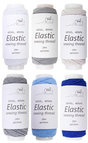 6 Rotoli Di Filo Elastico Per Cucire - Cordoncino Elastico Per Braccialetti Da 0,5 Mm | Filo Artigianale Con Cordoncino Elastico Per Perline | Corda Elastica Corda Elastica | Comodi Cordoncini Per Per