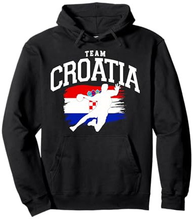 Handball Kroatien Trikot Handballspieler Handballspiel Pullover Hoodie