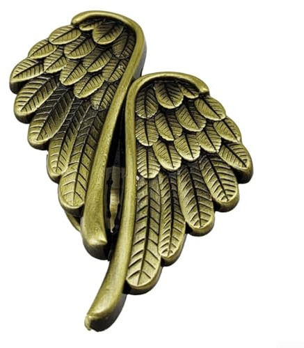 Eawfgtuw Moderne Engelsflügelgriffe aus Zinklegierung, Schrankgriffe, Schubladengriffe, Einloch, Möbelbeschläge, minimalistisches Design für Schränke, Schubladen, Heimwerker (Antikbronze)