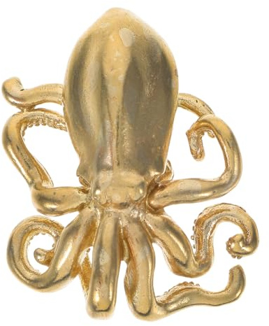 jojofuny Gebürsteter Messing Türgriff Oktopus Design Vintage Möbelgriff Für Schranktüren Schubladen Nautische Dekoration Einfache Montage