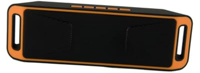 SHINEOFI Mini Enceinte sans Fil Portable Caisson De Basses Orange, Compacte Légère, pour Extérieur Et Voyage, Haut-Parleur Stéréo Microphone Intégré Adaptée Aux Mobiles
