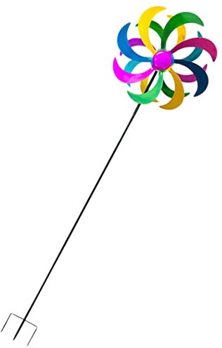 Toddmomy Moulin à Vent Jouet pour Garçon Fille Décor Insertion De Jardin Ornement Extérieur Coloré pour Pots De Fleurs Et Occasions Spéciales