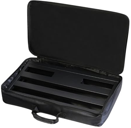 Effektorbeutel aus Oxford Gewebe für Audio Effektgeräte mit Griff, Schwarz | Universelle Tasche für Mikrofon und Auftritt, Stoßschützende Aufbewahrung, Tragbar und Robust