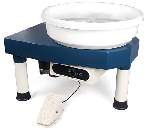 Keramikrad Keramikmaschine Adjorenbein Bein mit LCD -Bildschirm Und Aluminiumlegierung Fuß Pedal 400W Elektrische Keramikforming Maschine Abnehmbar