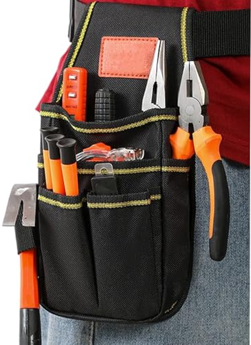 Cintura per attrezzi impermeabile – Multi tasca, piccola cintura leggera per attrezzi da lavoro | Elettricista idraulico – Attrezzatura tecnica, nylon durevole – Borsa portautensili per attività