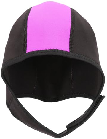 BRIGHTFUFU Neoprene Rubber Diving Head Cover Warm Winter Bathing Hat for Outdoor Swimming Lightweight Flexible Swim Cap Protects Hair Comfortable Fit