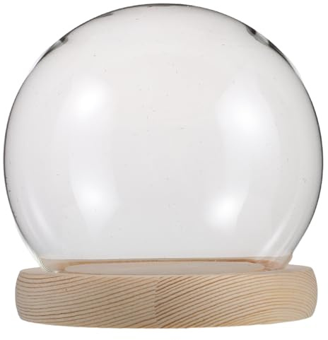 Homoyoyo Mini-glasglocke mit Klarglas für Blumenglocke Kleine Glasglocke als Glasglocke-vitrinenkasten zur Präsentation und Schutz von Objekten
