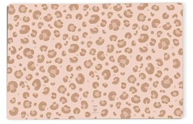 Schreibtischunterlage für Kinder und Erwachsene – „Leopard rosa“ – 60 x 40 cm – aus abwaschbarem Premium Vinyl – langlebig für Mädchen in pink – Made in Germany