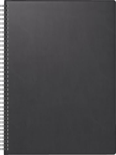 BRUNNEN 1078101907 Buchkalender Premium Mod. 781 2027 A4, Kunststoff, schwarz: 2 Seiten = 1 Woche, halbstündliche Einteilung von 7-21 Uhr, nicht Sa. und So.