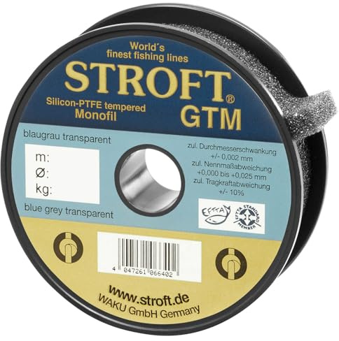 STROFT GTM Monofile Angelschnur 200m - Hochleistungs Schnur mit Top Linear- & Knotenfestigkeit, Geschmeidigkeit & Sensibilität
