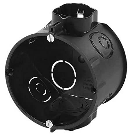 f-tronic Unterputz-Gerätedose, 45 mm tief mit Schrauben, Inhalt: 25, schwarz, E106M25S