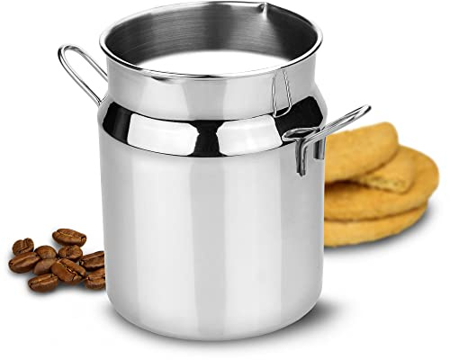 Stainless Steel Milk Churn Jug 17oz / 480ml - Set of 12 - Novelty Cream Jug for Tea & Coffee