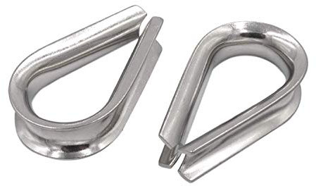 10x Kausche Edelstahl Drahtseilkauschen rostfrei Inox AISI316 V4A (12mm)