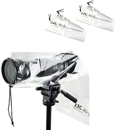 JJC Lot de 4 Housses de Protection Contre la Pluie pour appareils Photo Reflex numériques Canon Nikon et Autres appareils Photo Reflex numériques avec Objectif - Type A