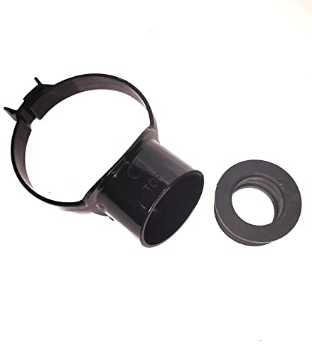 Floplast Soil Pipe Black Strap Boss with 32mm Rubber Boss Adapter