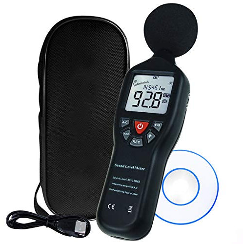 Schallpegelmesser Messbereich 30dB-130dB mit Daten-Aufzeichnungs-Funktion Digitales Schallpegeltester