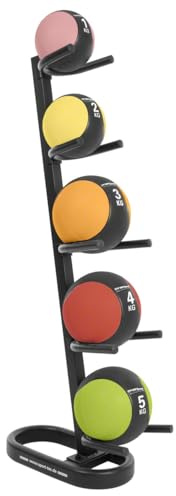 Sport-Tec Medizinball-Set 6-TLG., 1-5 kg inkl. Ständer